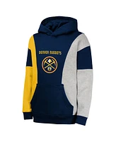 Outerstuff Big Boys and Girls Navy Denver Nuggets Ace the Hole Pullover Hoodie
