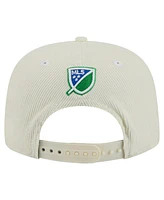 New Era Men's Cream Seattle Sounders Fc 2025 Kickoff Snapback Golfer Hat