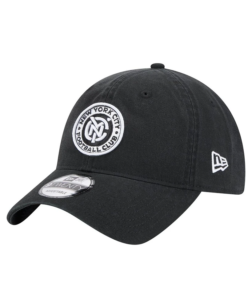 New Era Men's Black New York City Fc 2025 Kickoff 9TWENTY Adjustable Hat