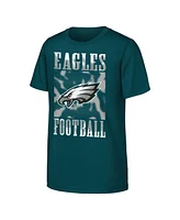 Outerstuff Big Boys and Girls Midnight Green Philadelphia Eagles Garage Hero T-Shirt