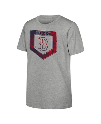 Outerstuff Big Boys and Girls Heather Gray Boston Red Sox Stolen Base T-Shirt