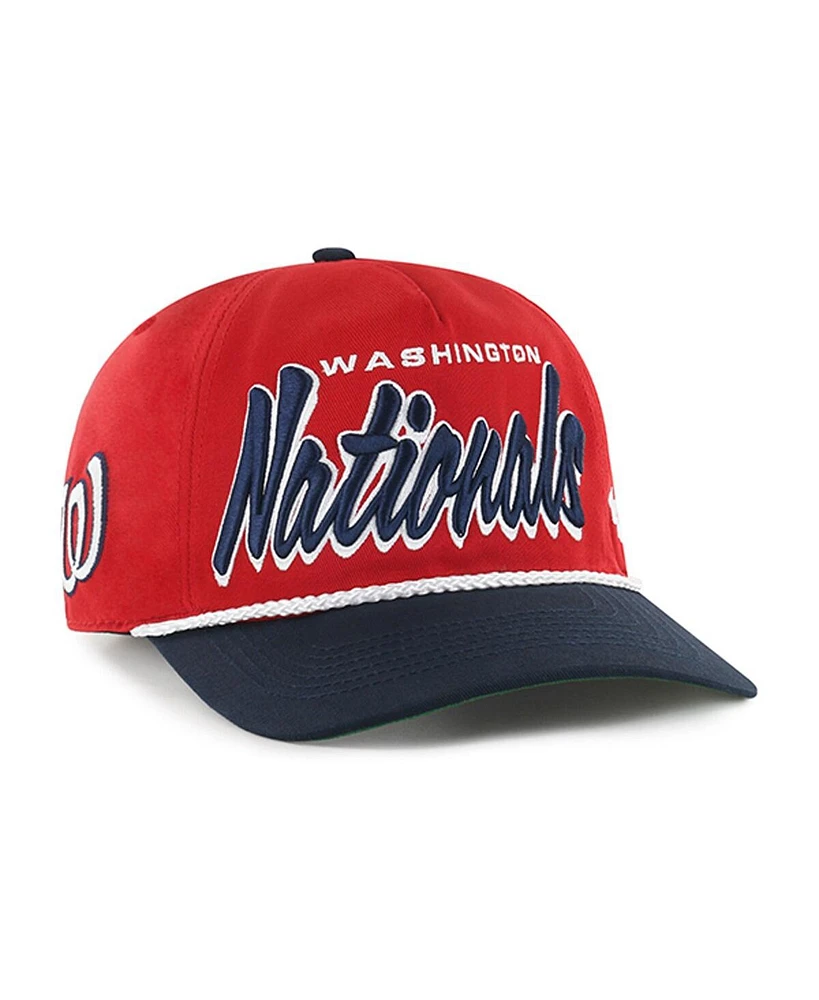 '47 Brand Men's Red Washington Nationals Drop Shadow Rope Hitch Adjustable Hat