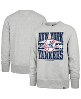 '47 Brand Men's Gray New York Yankees Letters Headline Pullover Sweatshirt