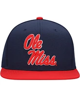 Mitchell & Ness Men's Navy/Red Ole Miss Rebels 2-Tone 2.0 Snapback Hat