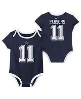Nike Baby Boys and Girls Micah Parsons Dallas Cowboys Name Number Bodysuit 3-pack