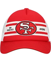 Mitchell & Ness Big Boys and Girls Scarlet San Francisco 49ers Stripe Trucker Adjustable Hat