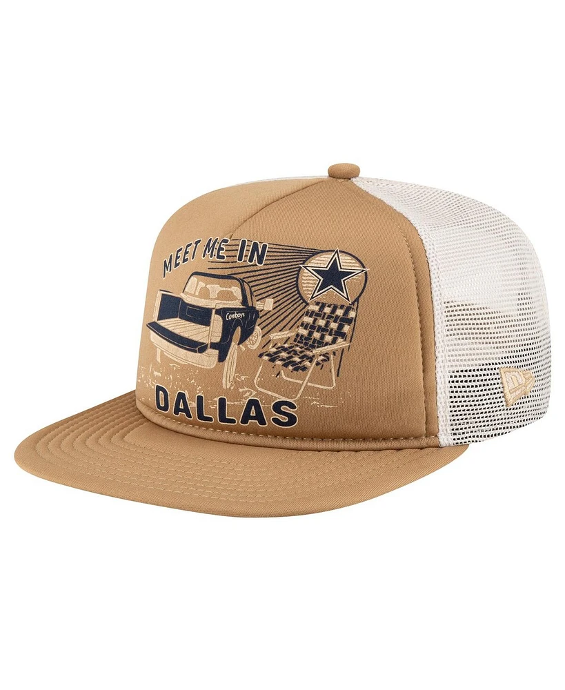 New Era Men's Stone Dallas Cowboys Meet Me 9FIFTY Snapback Hat