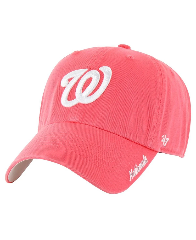 '47 Brand Women's Red Washington Nationals Luminance Cheer Clean Up Adjustable Hat