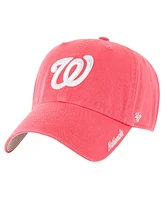 '47 Brand Women's Red Washington Nationals Luminance Cheer Clean Up Adjustable Hat