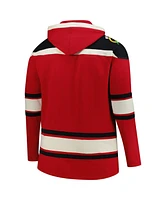 '47 Brand Men's Red Chicago Blackhawks Big Tall Superior Lacer Fleece Pullover Hoodie