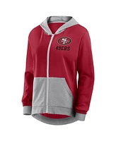 Fanatics Women's Scarlet San Francisco 49ers Hit It Full-Zip Hoodie