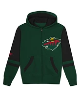 Outerstuff Preschool Green Minnesota Wild Face Off Full-Zip Hoodie