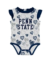 Outerstuff Newborn Navy Penn State Nittany Lions Happy Hearts Bodysuit 2-pack