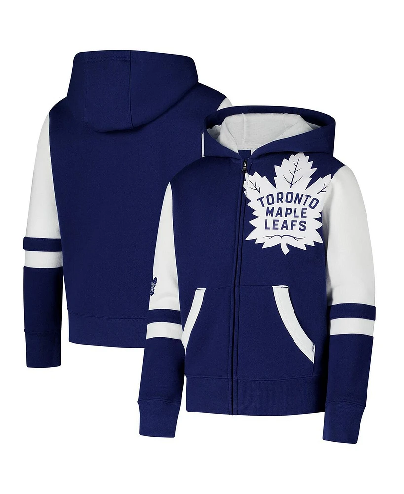 Outerstuff Big Boys and Girls Blue Toronto Maple Leaf's Face Off Full-Zip Hoodie