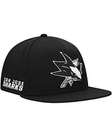Mitchell & Ness Men's Black San Jose Sharks Team Snapback Hat