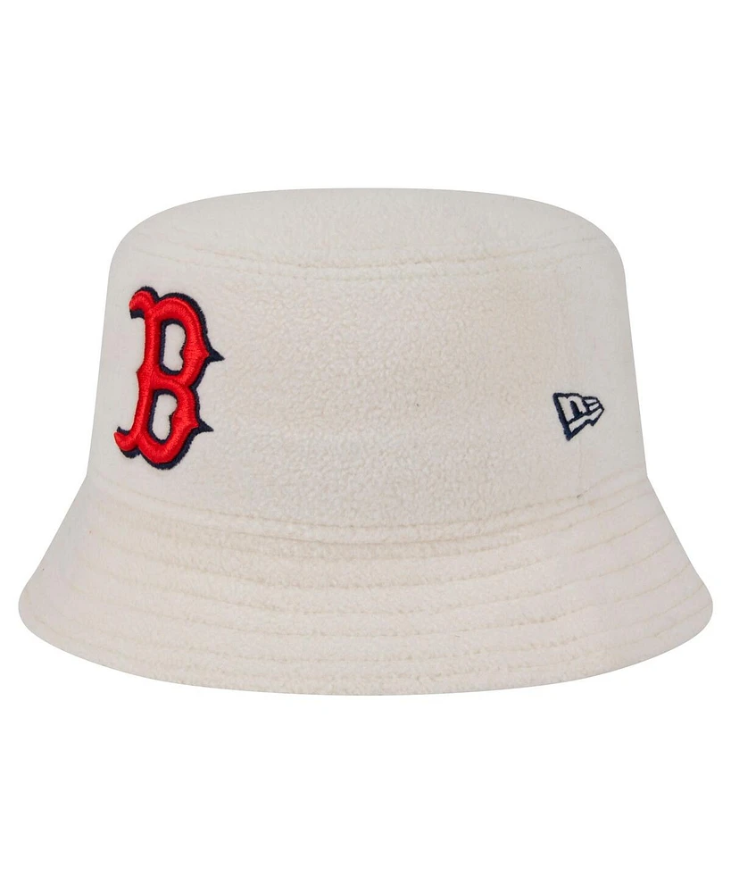 New Era Women's White Boston Red Sox Chrome Cozy Bucket Hat
