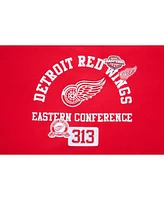 Pro Standard Women's Red Detroit Wings Area Code Cropped Pullover Sweatshirt