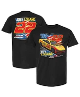 Team Penske Men's Black Joey Logano Shell/Pennzoil Patriotic Car T-Shirt