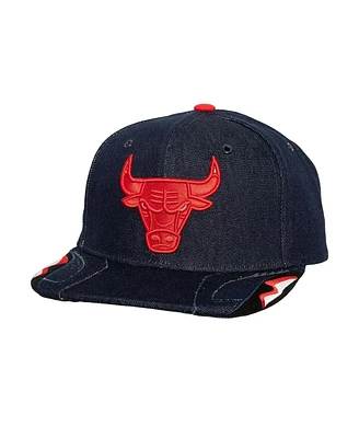 Mitchell & Ness Men's Denim Chicago Bulls Day 6 Snapback Hat