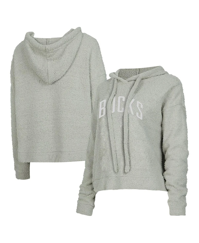 Concepts Sport Women's Gray Milwaukee Bucks Ventura Comfy Pullover Hoodie