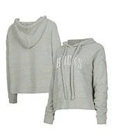 Concepts Sport Women's Gray Milwaukee Bucks Ventura Comfy Pullover Hoodie