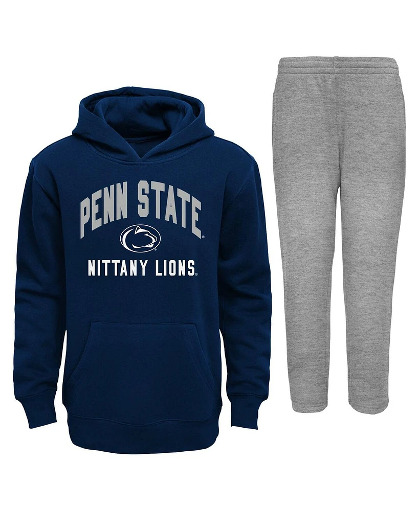 Outerstuff Baby Boys and Girls Navy/Gray Penn State Nittany Lions Play-By-Play Pullover Fleece Hoodie Pants