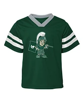 Outerstuff Preschool 2-Piece Green Michigan State Spartans Two-Piece Red Zone Jersey and Pants Set