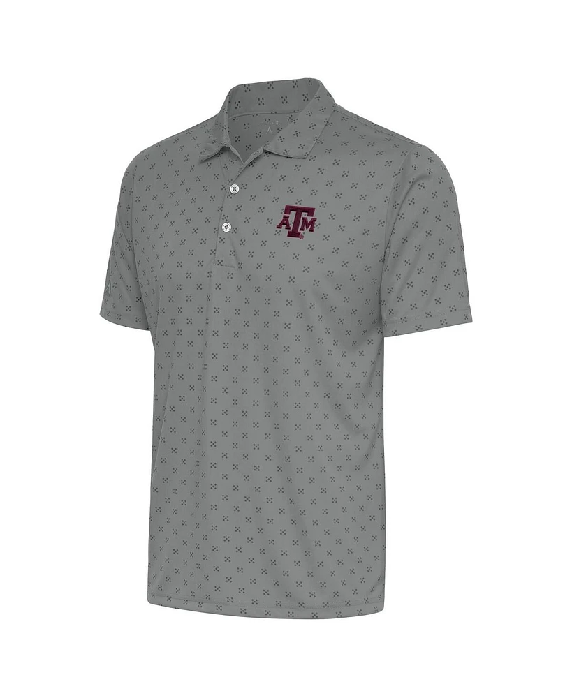 Antigua Men's Steel Texas A&M Aggies Spark Polo Shirt