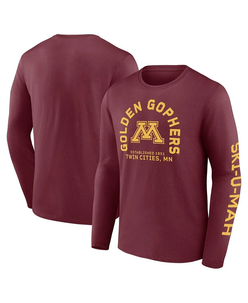 Fanatics Men's Maroon Minnesota Golden Gophers Fundamentals Cotton Winning Team Long Sleeve T-Shirt