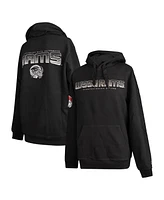 Fisll Men's Black Winston-Salem State Rams Puff Print Sliced Pullover Hoodie