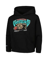 Mitchell & Ness Big Boys and Girls Black Vancouver Grizzlies Hardwood Classics Retro Logo Pullover Hoodie