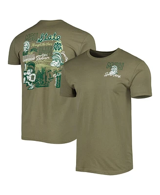 Image One Men's Green Michigan State Spartans Vintage Through the Years Two-Hit T-Shirt