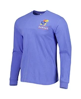 Image One Men's Royal Kansas Jayhawks Circle Campus Scene Long Sleeve T-Shirt