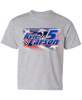 Hendrick Motorsports Team Collection Big Boys and Girls Heather Gray Kyle Larson T-Shirt