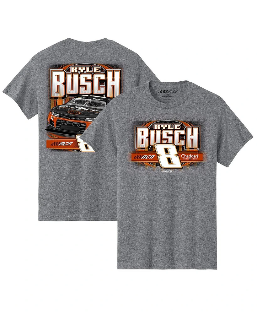 Richard Childress Racing Team Collection Men's Heather Gray Kyle Busch Cheddar's Car T-Shirt