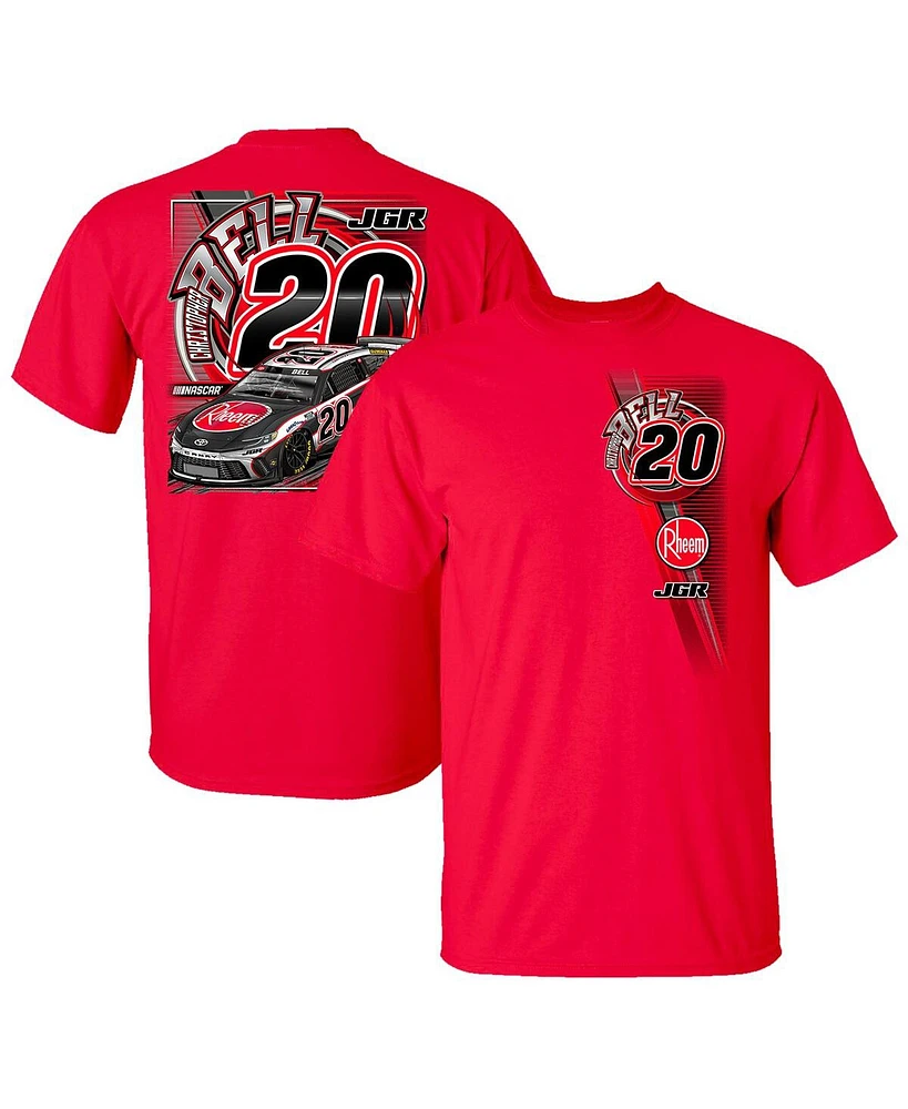 Joe Gibbs Racing Team Collection Men's Red Christopher Bell Rheem Car T-Shirt