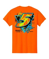 Hendrick Motorsports Team Collection Men's Orange Kyle Larson Neon Name Number T-Shirt