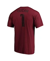 Fanatics Mto Label Men's Brad Guzan Red Atlanta United Fc Authentic Stack Player Name Number T-Shirt