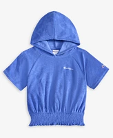 Champion Big Girls Terry Smocked-Waist Pullover Hoodie