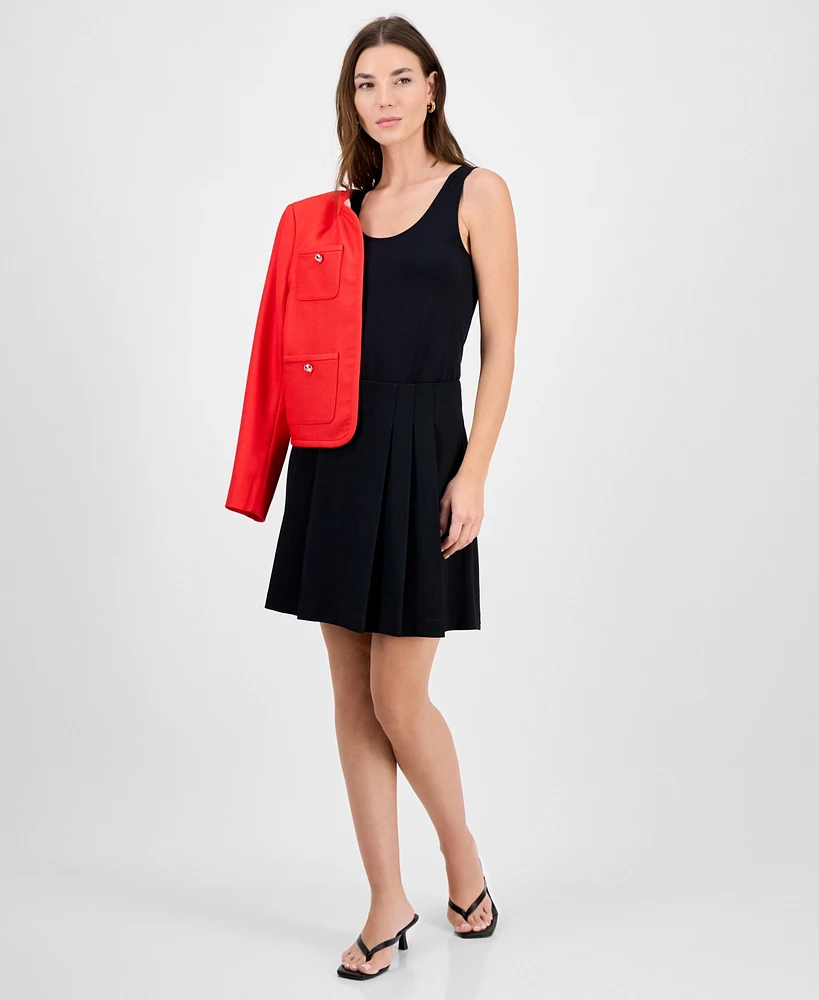 Bar Iii Women's Pleated Back-Zip Skirt, Exclusively at Macy's