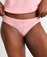 State of Day Women's Mesh Lace Bikini Underwear, Exclusively at Macy's