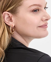 On 34th Natural Stone C Hoop Earrings, Exclusively at Macy's