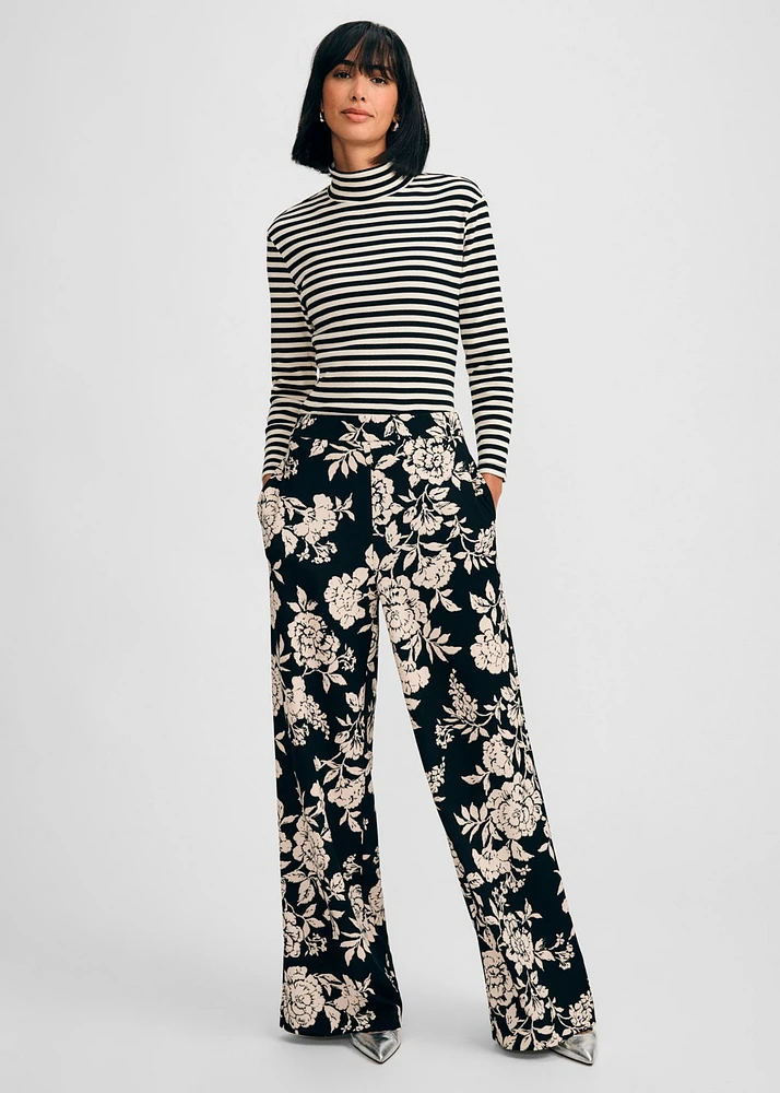 Isaac Mizrahi Women's 3/4 Sleeve Turtleneck Rib Top