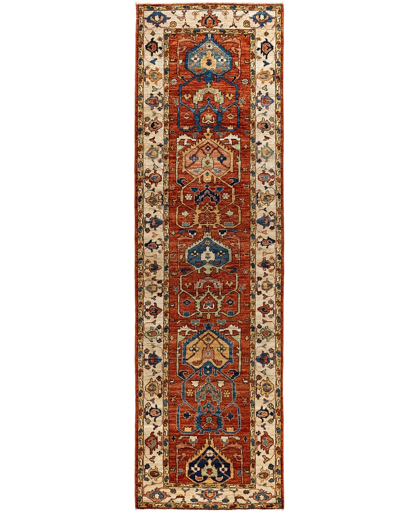 Adorn Hand Woven Rugs Serapi M1945 2'9''x9'8'' Runner Area Rug