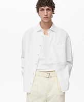 Mango Men's Regular-Fit Cotton Pocket Shirt