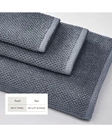 Linery & Co. Cotton Textured -Piece Bath Towel Set