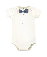 Hudson Baby Boys Cotton Bodysuits Dude, 9-12 Months