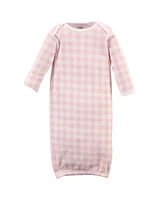 Luvable Friends Baby Girls Cotton Gowns, Unicorn, Preemie/Newborn
