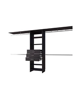 Geek Modular Closet Organizer System with Hanging Rods, Shelves, and Drawers