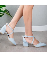 Dolly Low Block Heel Pumps